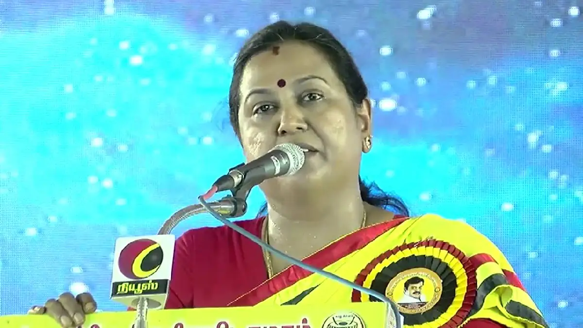 Premalatha Vijayakanth's fiery speech