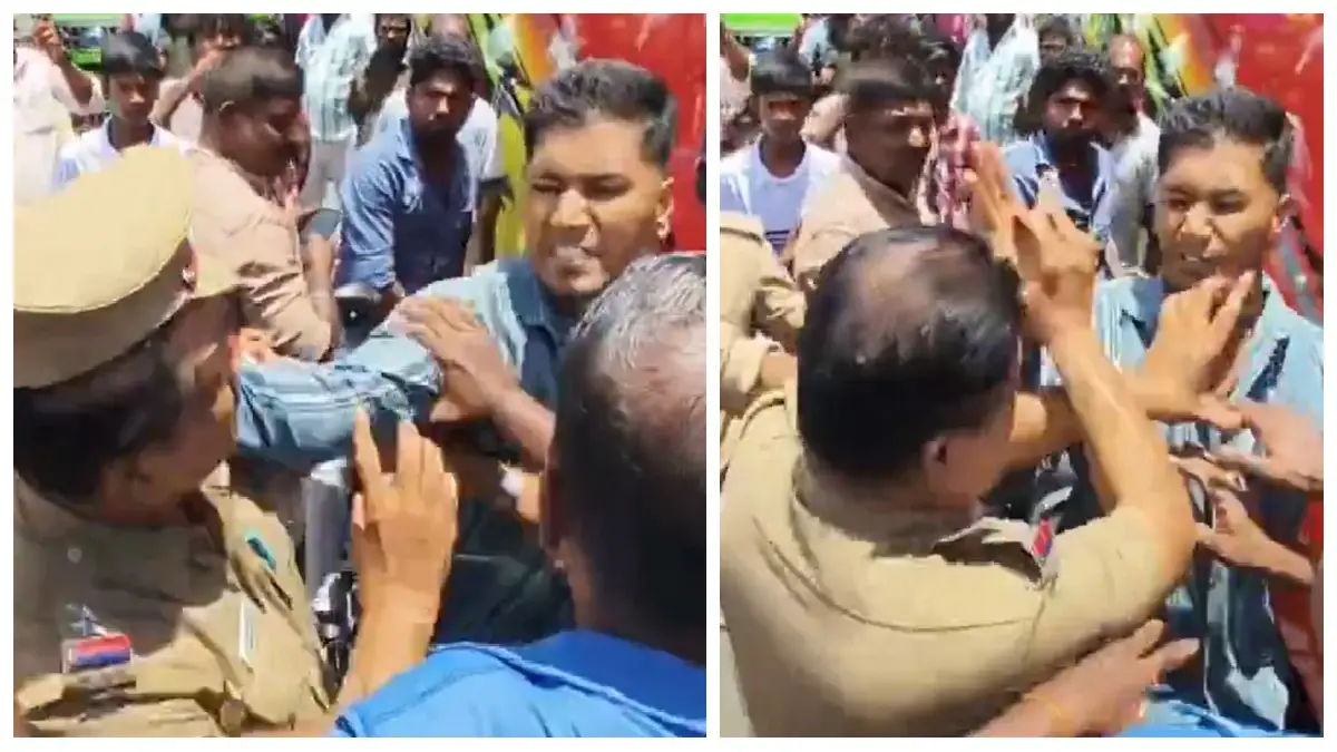 "Youth slaps police officer"